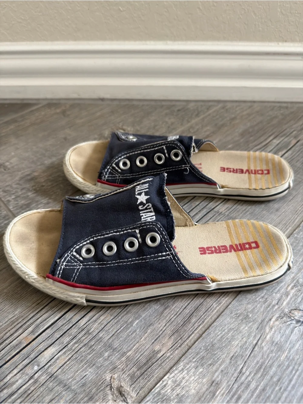 Converse All Star Navy Cut Away Slides